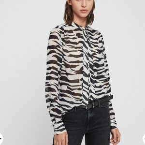 ALL SAINTS TONI ZEPHYR LS SHIRT